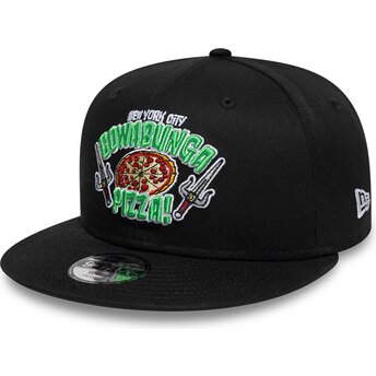Șepci plată negru snapback pentru copii 9FIFTY Cowabunga Pizza de Tortugas Ninja de New Era