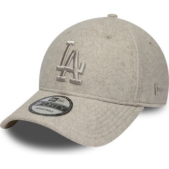 Șepci curbată bej snapback 9FORTY Winter de Los Angeles Dodgers MLB de New Era