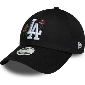 Șepci curbată negru snapback 9FORTY Rose Sequin de Los Angeles Dodgers MLB de New Era