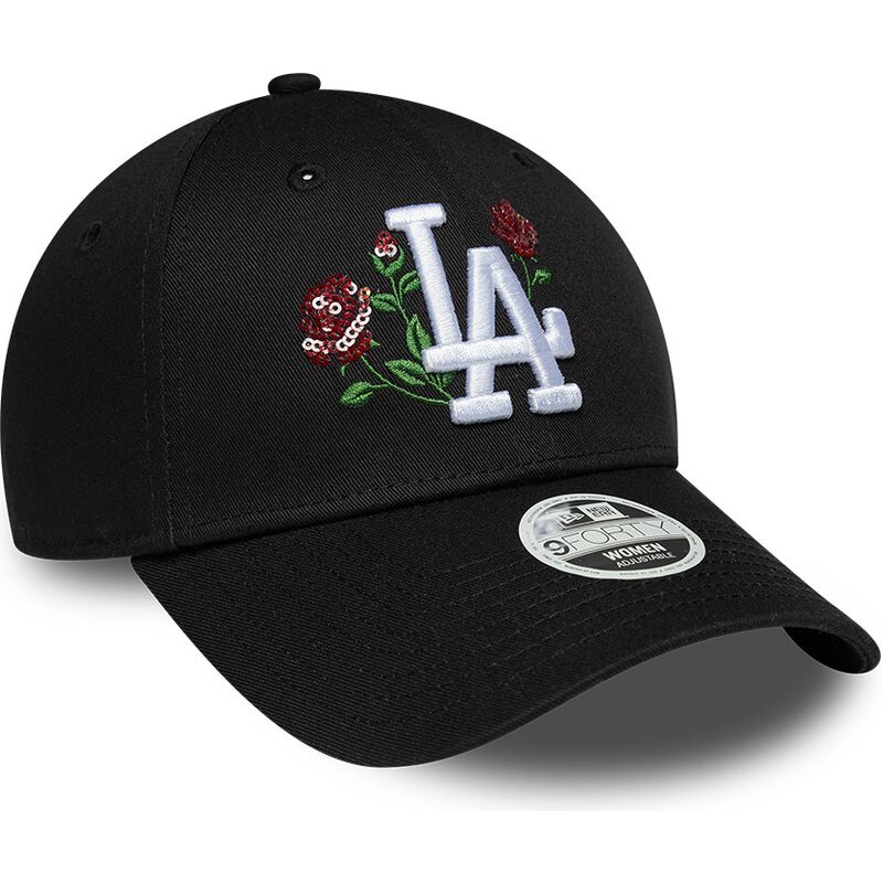 epci-curbata-negru-snapback-9forty-rose-sequin-de-los-angeles-dodgers-mlb-de-new-era