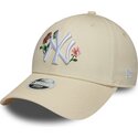 epci-curbata-bej-snapback-9forty-rose-sequin-de-new-york-yankees-mlb-de-new-era