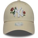 epci-curbata-bej-snapback-9forty-rose-sequin-de-new-york-yankees-mlb-de-new-era