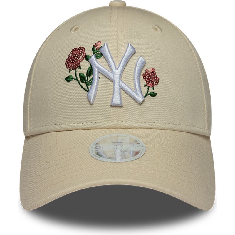 epci-curbata-bej-snapback-9forty-rose-sequin-de-new-york-yankees-mlb-de-new-era