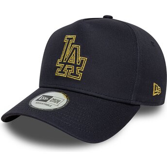 Șepci curbată bleumarin snapback 9FORTY dorado E Frame Metallic Outline de Los Angeles Dodgers MLB de New Era