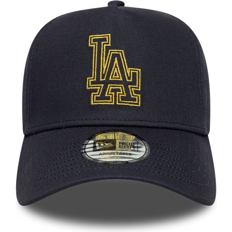 epci-curbata-bleumarin-snapback-9forty-dorado-e-frame-metallic-outline-de-los-angeles-dodgers-mlb-de-new-era