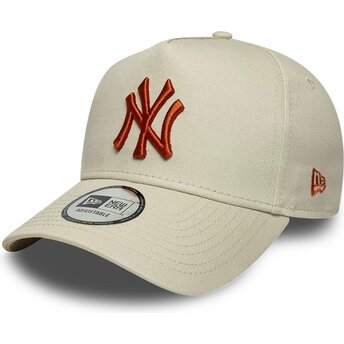 Șepci curbată bej snapback E Frame League Essential de New York Yankees MLB de New Era