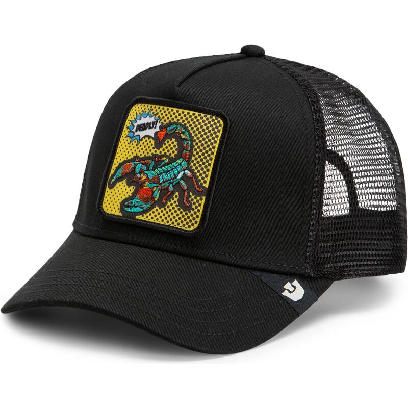 epci-curbata-negru-snapback-deadly-scorpion-pop-art-strikes-back-the-farm-goorin-bros