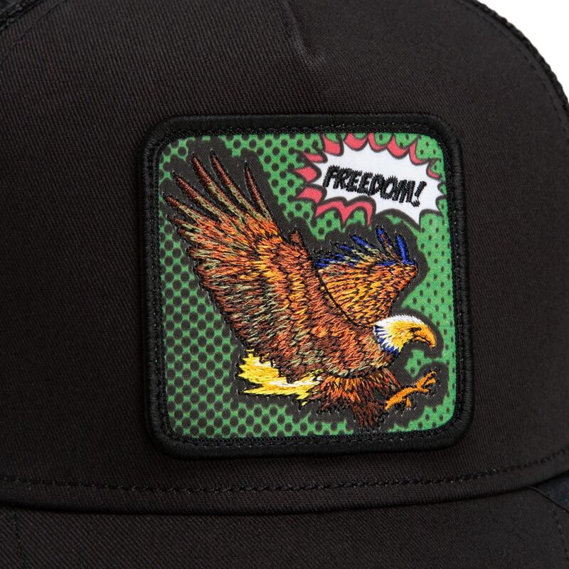 epci-curbata-negru-snapback-freedom-eagle-pop-art-strikes-back-the-farm-goorin-bros