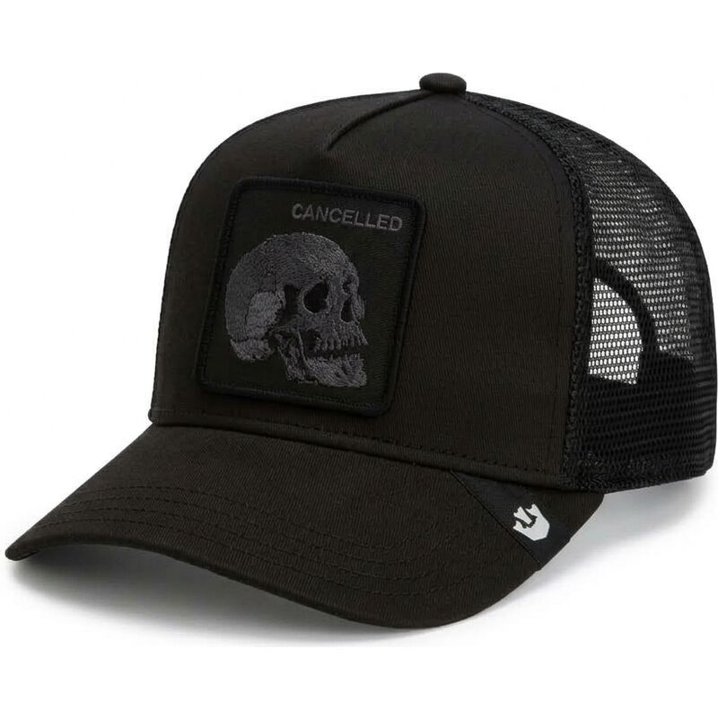 epci-curbata-negru-snapback-tonal-skull-full-intent-cancelled-the-farm-goorin-bros