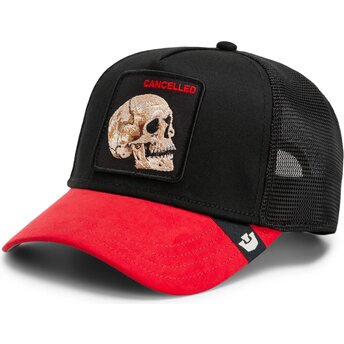 Șepci curbată negru snapback Cancelled Skull Microsuede The Farm Goorin Bros.