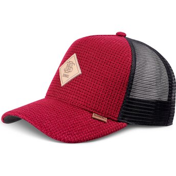 Șepci curbată roșu snapback HFT Knitted Fab de Djinns