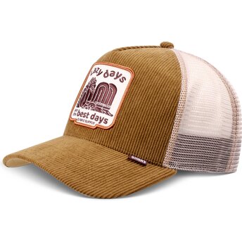 Șepci curbată maro snapback HFT Lazy Days de Djinns