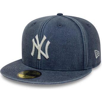 Șepci plată bleumarin fitted 59FIFTY Washed de New York Yankees MLB de New Era