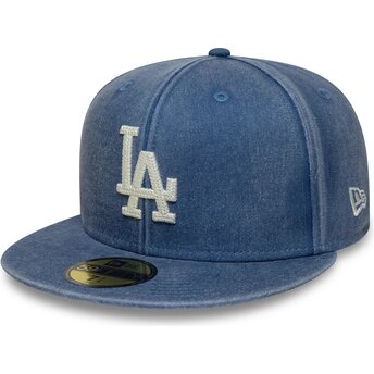 Șepci plată albastru fitted 59FIFTY Washed de Los Angeles Dodgers MLB de New Era