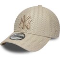 epci-curbata-bej-reglabila-9forty-pu-weave-de-new-york-yankees-mlb-de-new-era