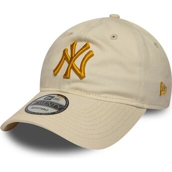 Șepci curbată bej reglabilă dorado 9TWENTY League Essential de New York Yankees MLB de New Era