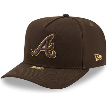 Șepci curbată maro snapback 9FIFTY A Frame Precurved Visor Pin de Atlanta Braves MLB de New Era