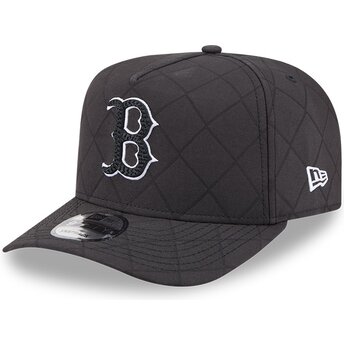 Șepci curbată negru snapback 9FIFTY A Frame Precurved Checkered de Boston Red Sox MLB de New Era