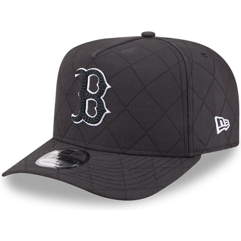 epci-curbata-negru-snapback-9fifty-a-frame-precurved-checkered-de-boston-red-sox-mlb-de-new-era
