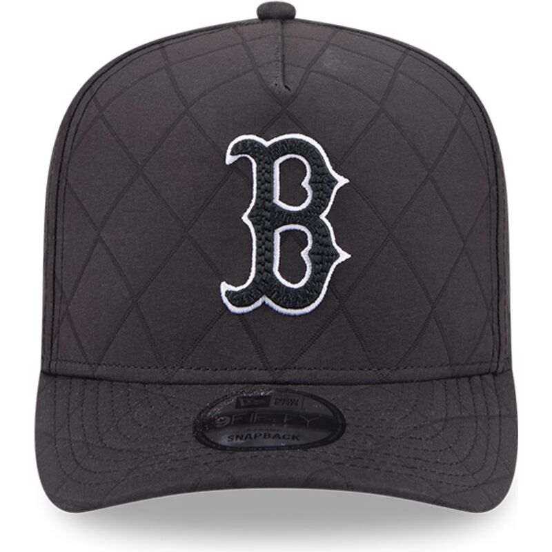epci-curbata-negru-snapback-9fifty-a-frame-precurved-checkered-de-boston-red-sox-mlb-de-new-era