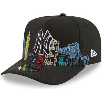 Șepci curbată negru snapback 9FIFTY A Frame Precurved Skyline de New York Yankees MLB de New Era