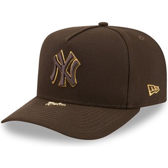 Șepci curbată maro snapback 9FIFTY A Frame Precurved Visor Pin de New York Yankees MLB de New Era