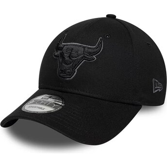 Șepci curbată negru reglabilă 9FORTY Team Outline de Chicago Bulls NBA de New Era