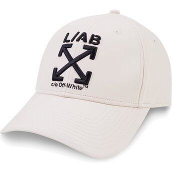 Șepci curbată bej reglabilă Clamp Arrows PU Leather de L/AB c/o Off-White™