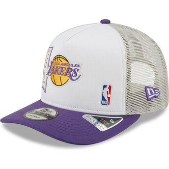 Șepci curbată violet snapback 9FIFTY A Frame Precurved Multi Patch de Los Angeles Lakers NBA de New Era