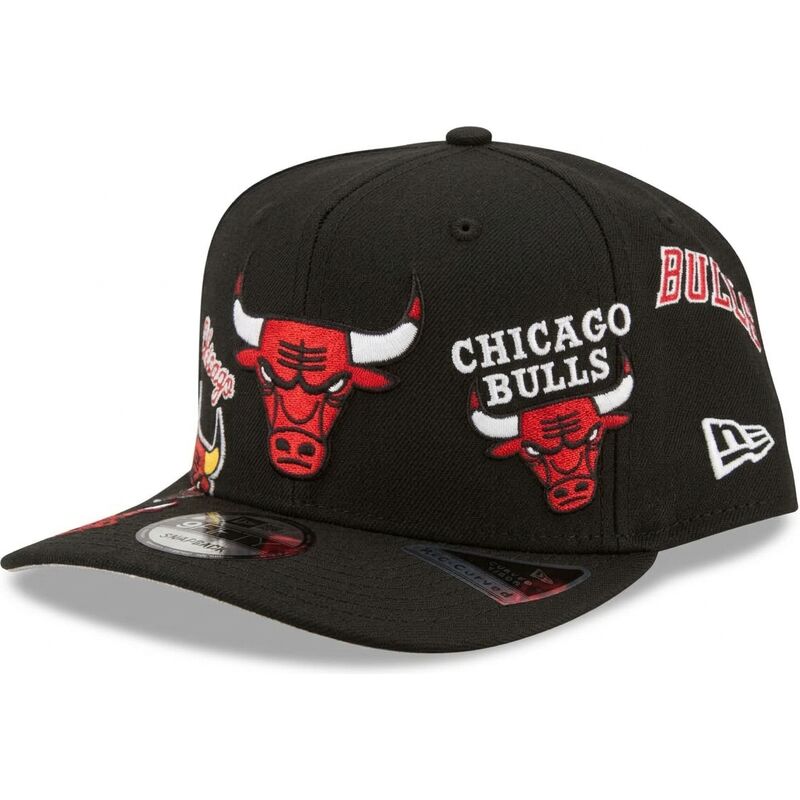 epci-curbata-negru-snapback-9fifty-a-frame-precurved-multi-patch-de-chicago-bulls-nba-de-new-era