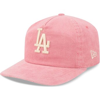 Șepci curbată roz reglabilă 19TWENTY Precurved Corduroy Pastel de Los Angeles Dodgers MLB de New Era