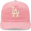 epci-curbata-roz-reglabila-19twenty-precurved-corduroy-pastel-de-los-angeles-dodgers-mlb-de-new-era