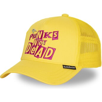 Șepci curbată galben snapback Nº294 Punks Not Dead de Rock’nFreeLife