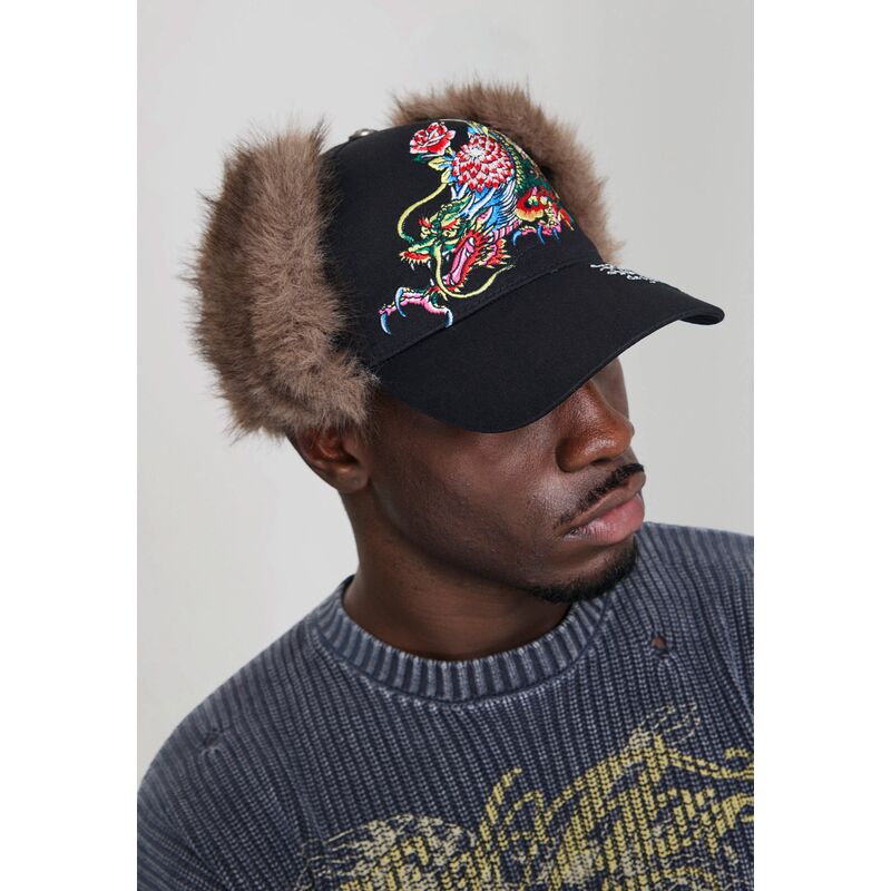epci-curbata-negru-fitted-crawling-trapper-de-ed-hardy