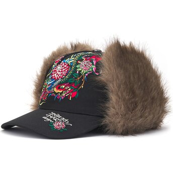 Șepci curbată negru fitted Crawling Trapper de Ed Hardy