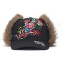epci-curbata-negru-fitted-crawling-trapper-de-ed-hardy
