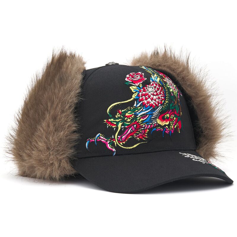 epci-curbata-negru-fitted-crawling-trapper-de-ed-hardy