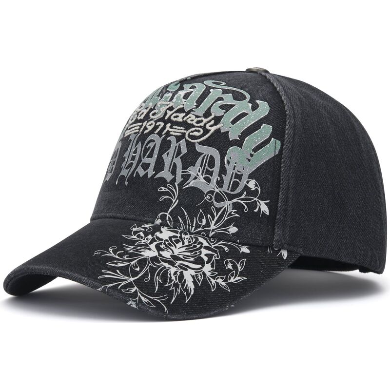 epci-curbata-negru-reglabila-distressed-floral-gothic-de-ed-hardy