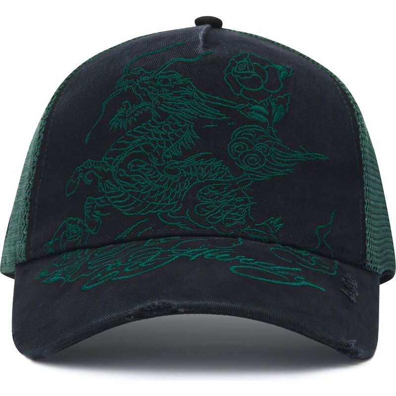 epci-curbata-negru-snapback-outline-distressed-de-ed-hardy
