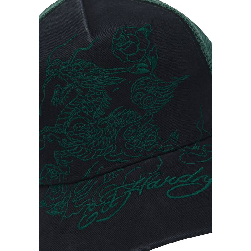 epci-curbata-negru-snapback-outline-distressed-de-ed-hardy
