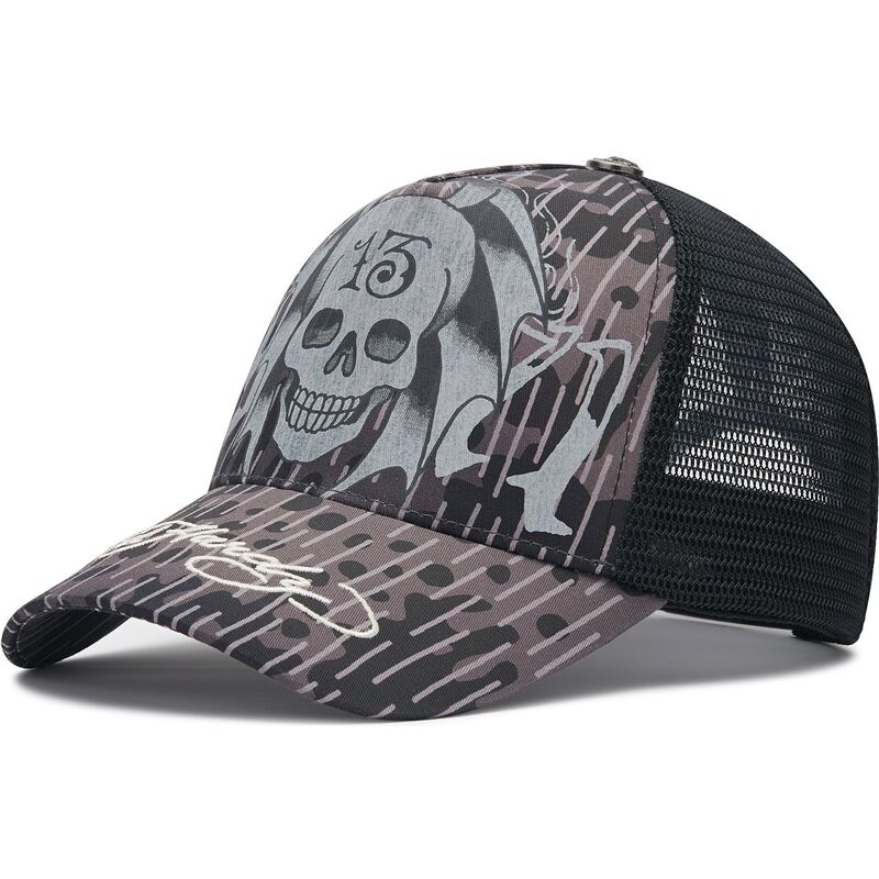 epci-curbata-negru-snapback-13-skull-de-ed-hardy