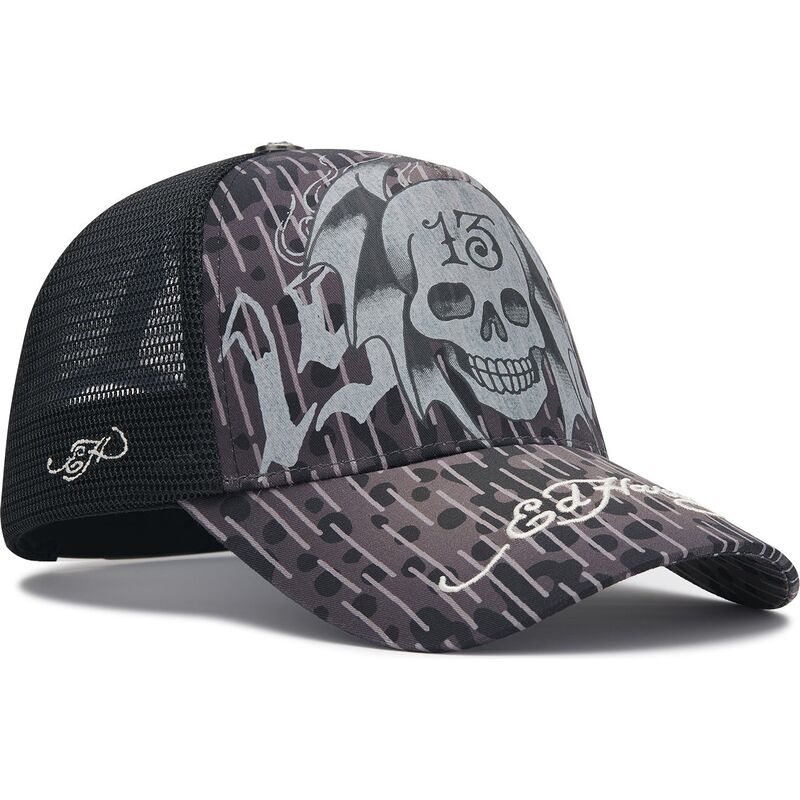 epci-curbata-negru-snapback-13-skull-de-ed-hardy