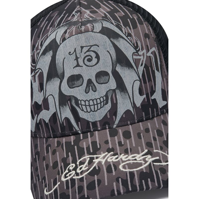 epci-curbata-negru-snapback-13-skull-de-ed-hardy