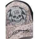 epci-curbata-gri-snapback-13-skull-de-ed-hardy