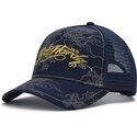 epci-curbata-bleumarin-snapback-outline-dragons-de-ed-hardy