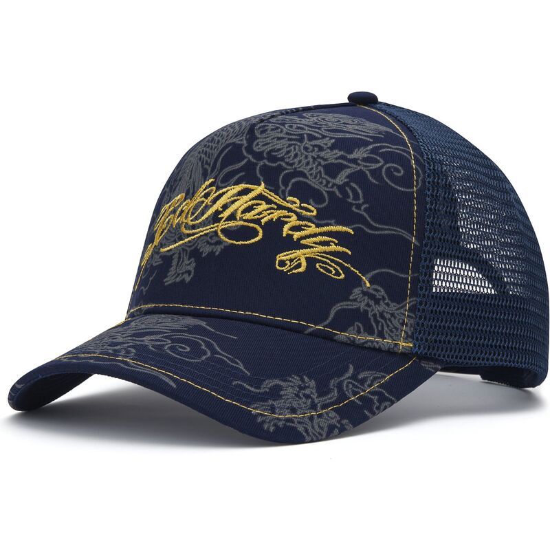 epci-curbata-bleumarin-snapback-outline-dragons-de-ed-hardy