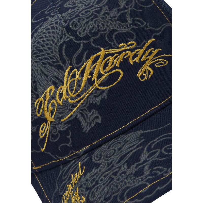 epci-curbata-bleumarin-snapback-outline-dragons-de-ed-hardy