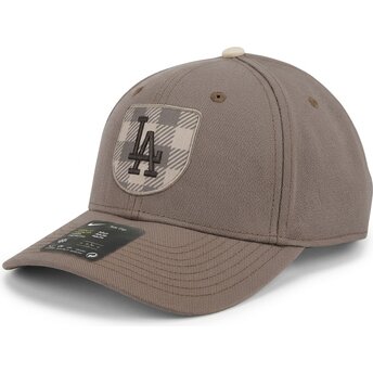 Șepci curbată maro snapback Dri-Fit Rise Structured de Los Angeles Dodgers MLB de Nike