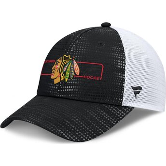 Șepci curbată negru snapback Structured Meshback de Chicago Blackhawks NHL de Fanatics