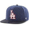 47-brand-flat-brim-cross-print-mlb-los-angeles-dodgers-navy-blue-snapback-cap